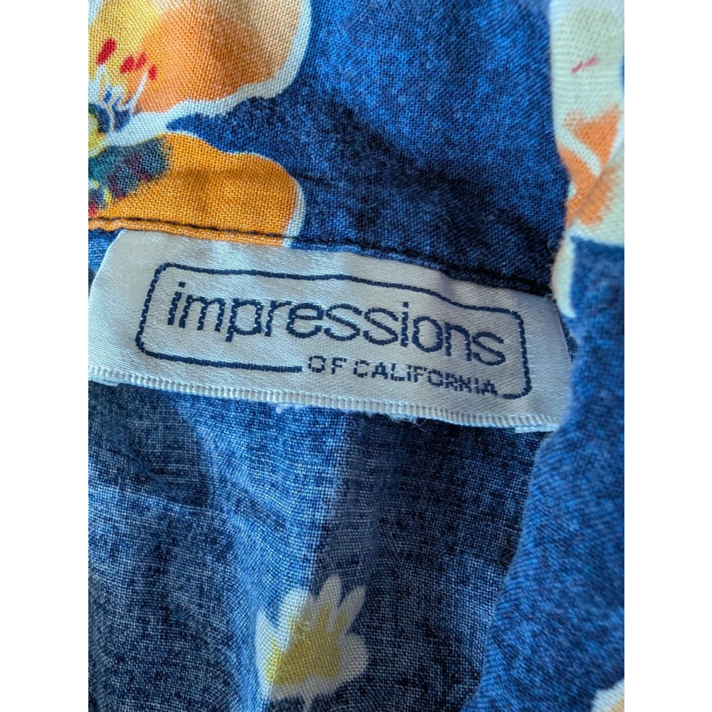 Vtg Short Sleeve Button‎ Down Hawaiian Floral Women's Top Tropical Resortwear - Picture 5 of 5